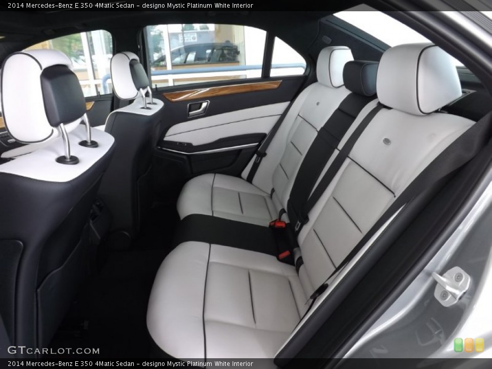 designo Mystic Platinum White Interior Rear Seat for the 2014 Mercedes-Benz E 350 4Matic Sedan #95061027