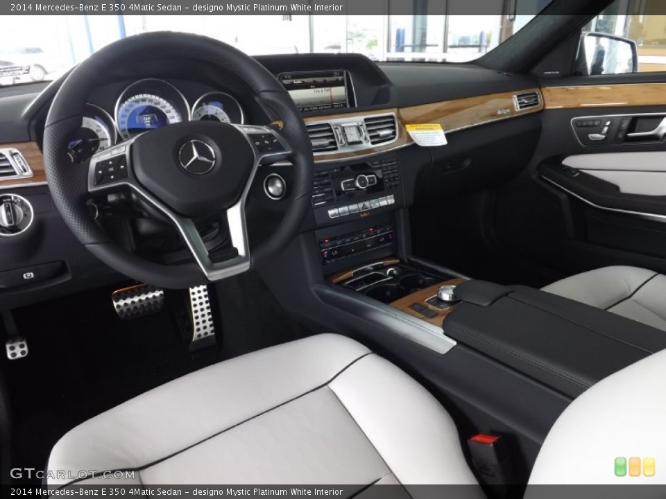 designo Mystic Platinum White Interior Photo for the 2014 Mercedes-Benz E 350 4Matic Sedan #95061048