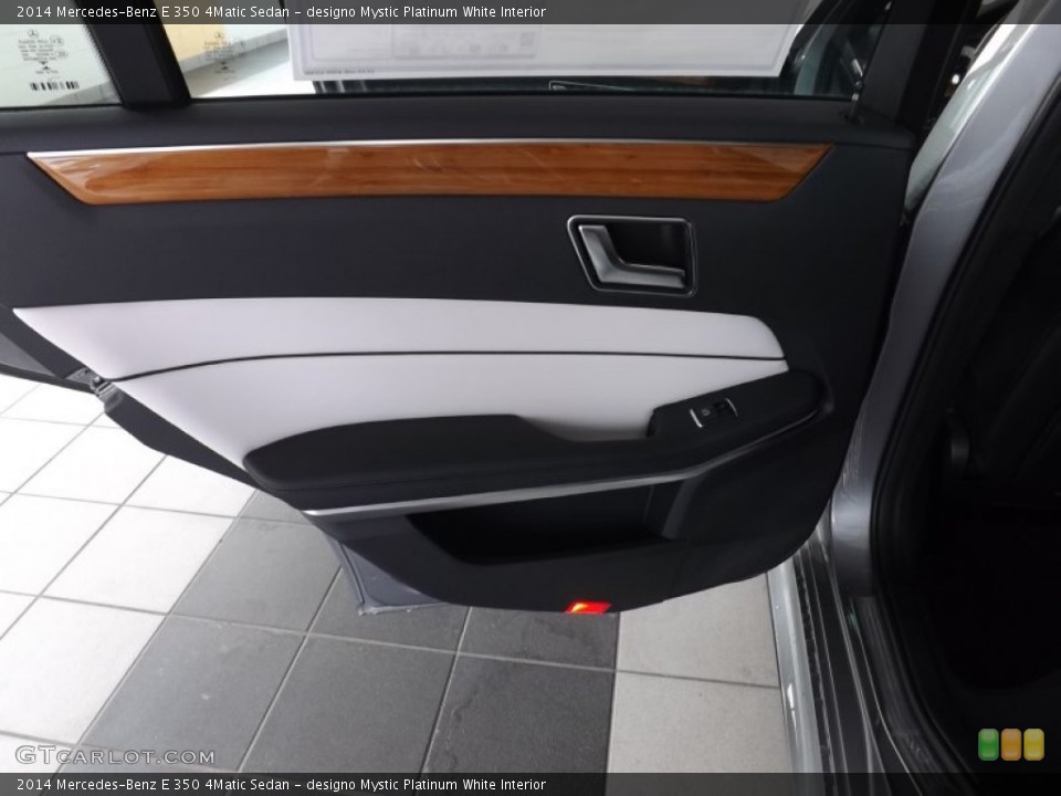 designo Mystic Platinum White Interior Door Panel for the 2014 Mercedes-Benz E 350 4Matic Sedan #95061080