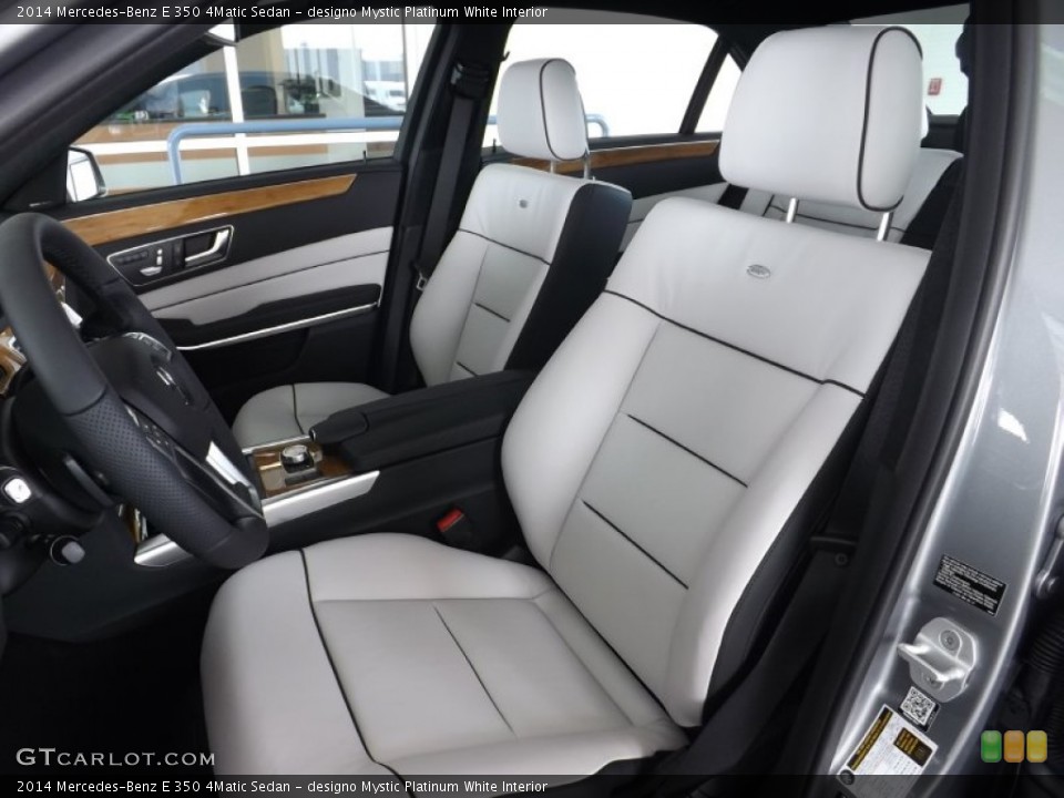 designo Mystic Platinum White Interior Front Seat for the 2014 Mercedes-Benz E 350 4Matic Sedan #95061126