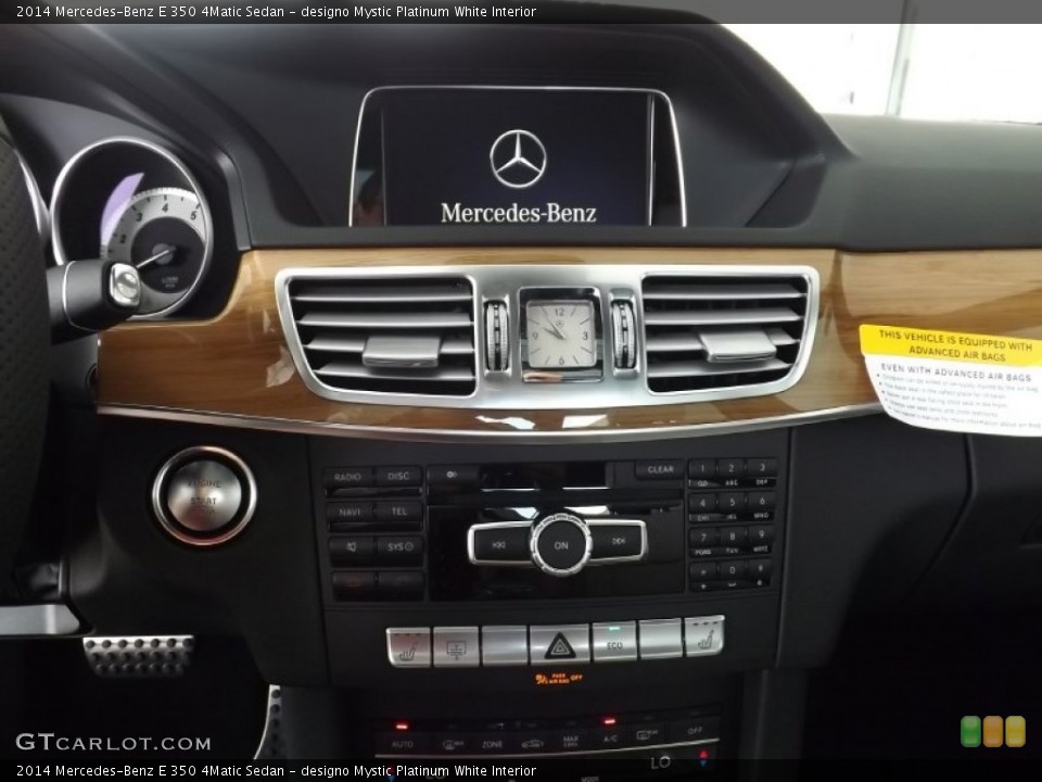 designo Mystic Platinum White Interior Controls for the 2014 Mercedes-Benz E 350 4Matic Sedan #95061174