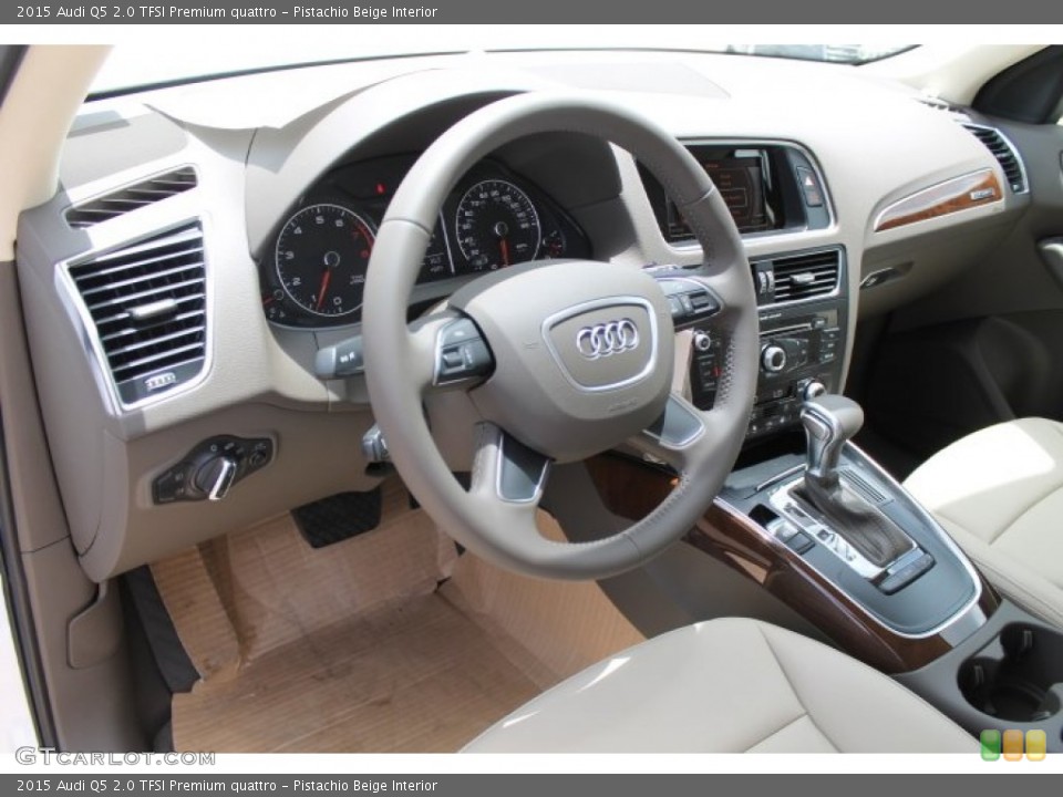 Pistachio Beige Interior Prime Interior for the 2015 Audi Q5 2.0 TFSI Premium quattro #95067474