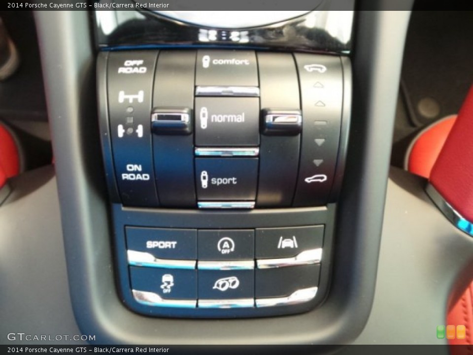 Black/Carrera Red Interior Controls for the 2014 Porsche Cayenne GTS #95070291
