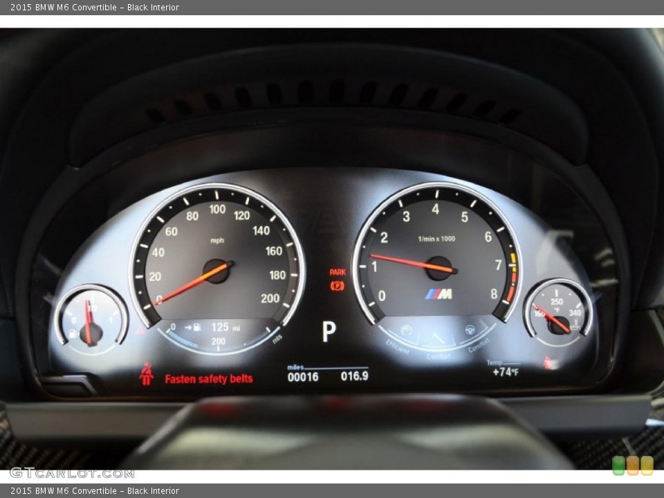 Black Interior Gauges for the 2015 BMW M6 Convertible #95077175