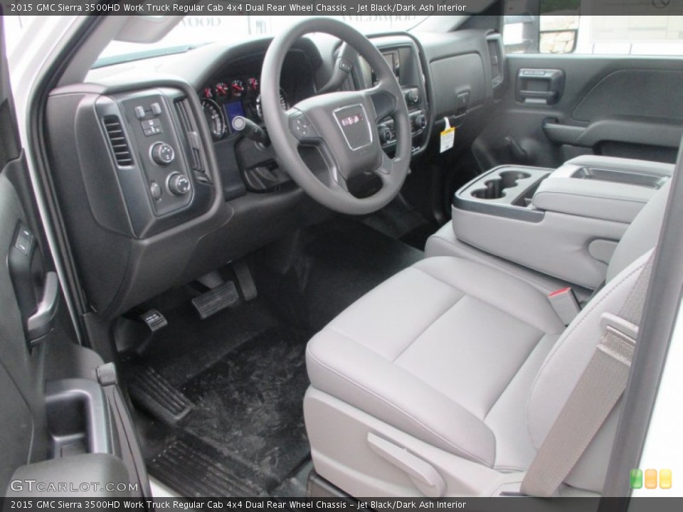 Jet Black/Dark Ash Interior Photo for the 2015 GMC Sierra 3500HD Work Truck Regular Cab 4x4 Dual Rear Wheel Chassis #95077521