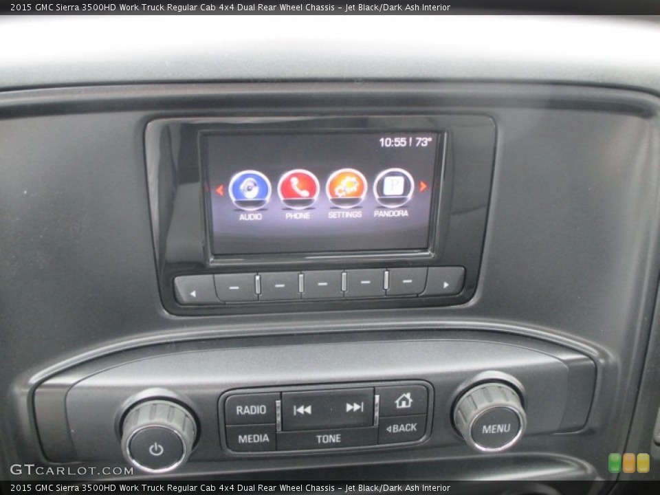 Jet Black/Dark Ash Interior Controls for the 2015 GMC Sierra 3500HD Work Truck Regular Cab 4x4 Dual Rear Wheel Chassis #95077533