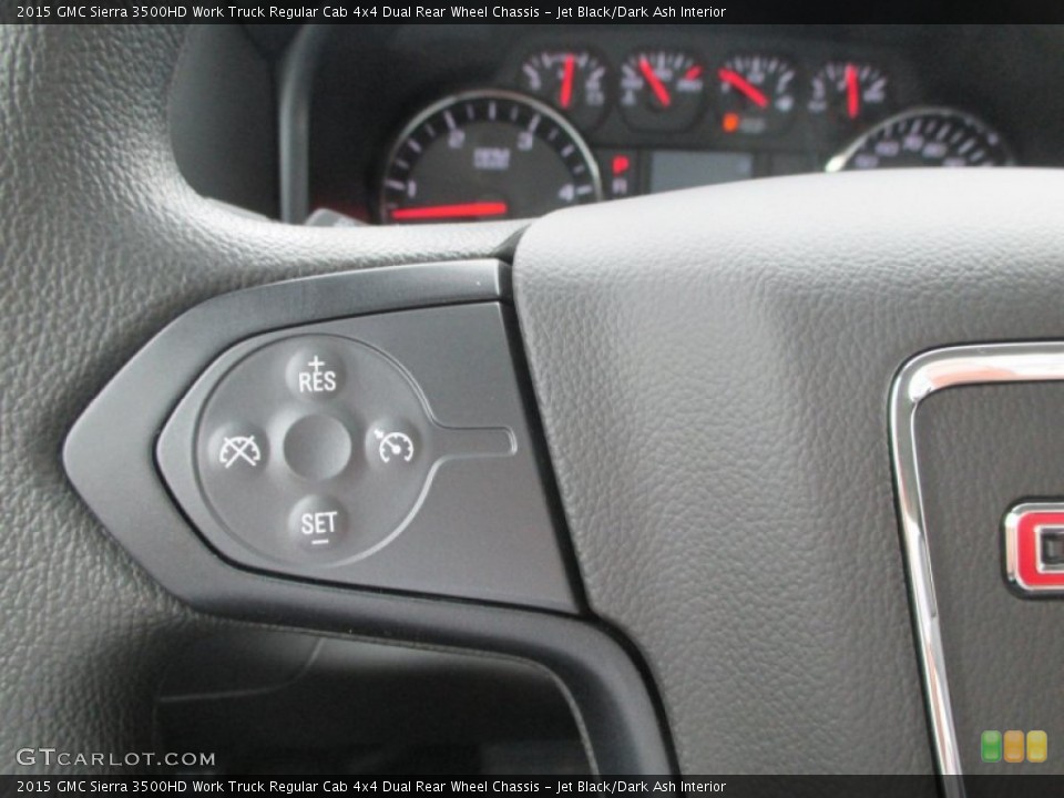 Jet Black/Dark Ash Interior Controls for the 2015 GMC Sierra 3500HD Work Truck Regular Cab 4x4 Dual Rear Wheel Chassis #95077548