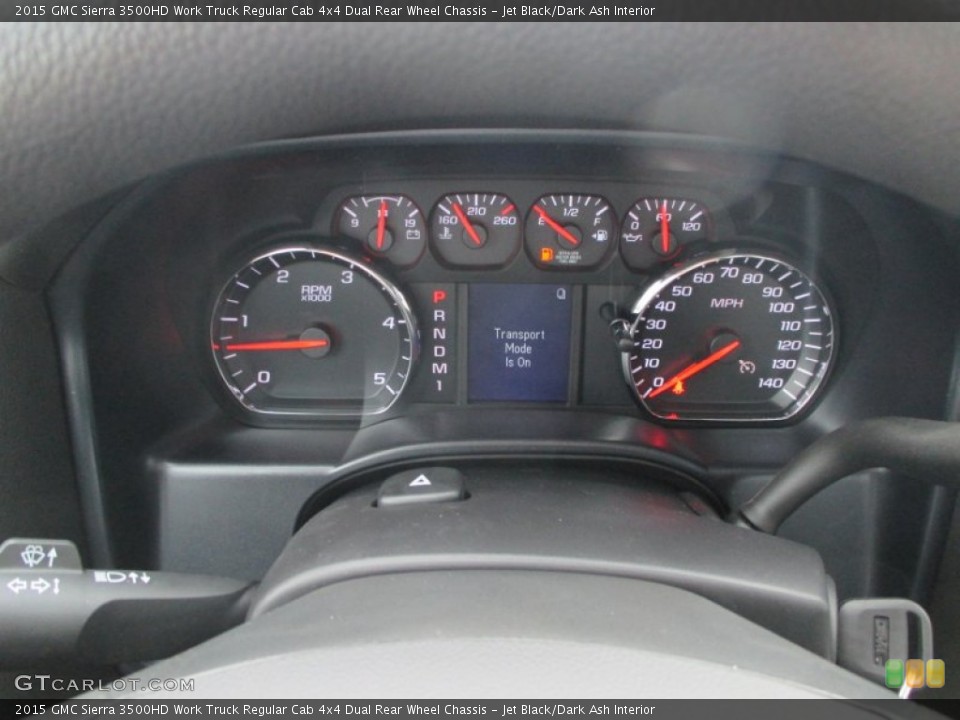 Jet Black/Dark Ash Interior Gauges for the 2015 GMC Sierra 3500HD Work Truck Regular Cab 4x4 Dual Rear Wheel Chassis #95077554