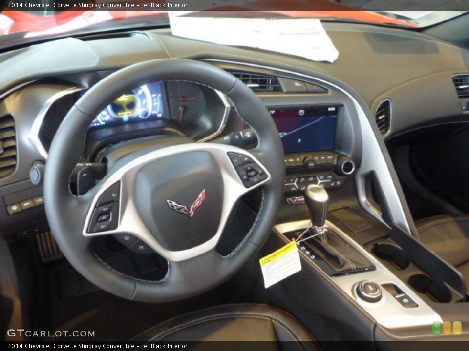 Jet Black Interior Dashboard for the 2014 Chevrolet Corvette Stingray Convertible #95084017