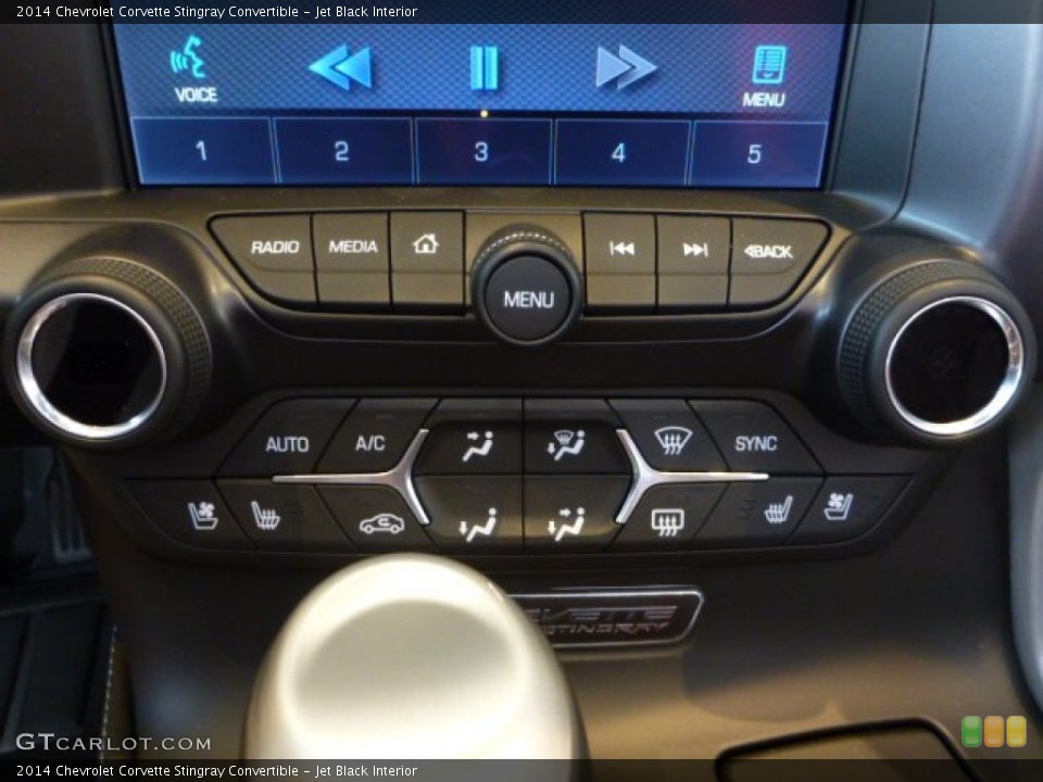 Jet Black Interior Controls for the 2014 Chevrolet Corvette Stingray Convertible #95084157