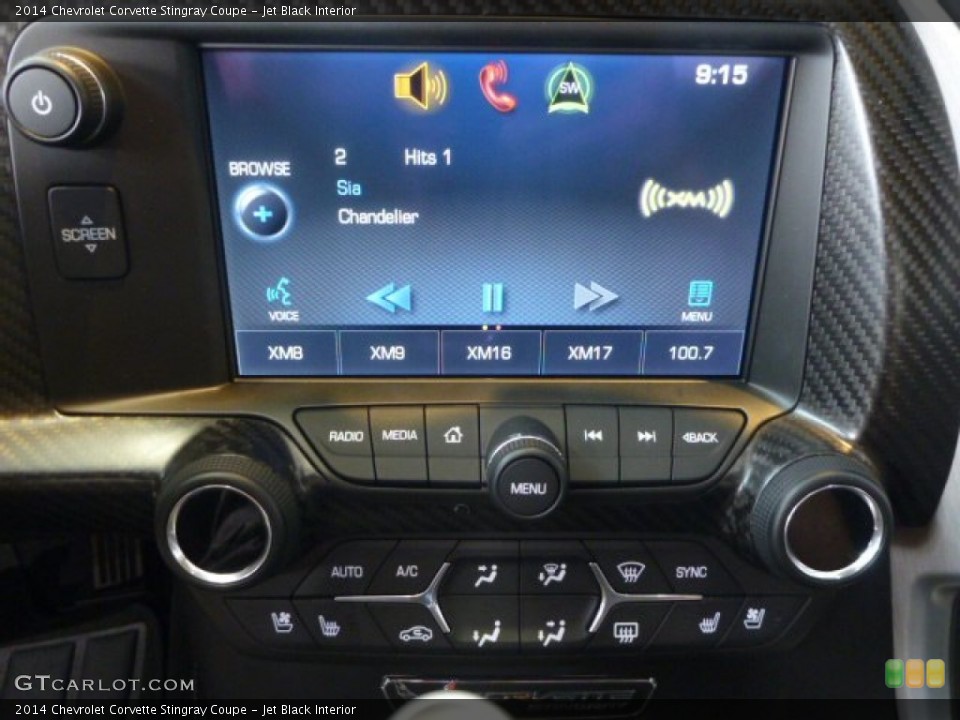 Jet Black Interior Controls for the 2014 Chevrolet Corvette Stingray Coupe #95084553
