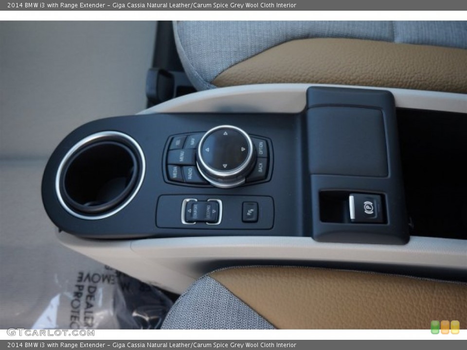 Giga Cassia Natural Leather/Carum Spice Grey Wool Cloth Interior Controls for the 2014 BMW i3 with Range Extender #95105273