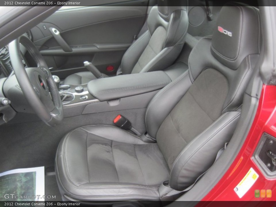 Ebony Interior Front Seat for the 2012 Chevrolet Corvette Z06 #95117264