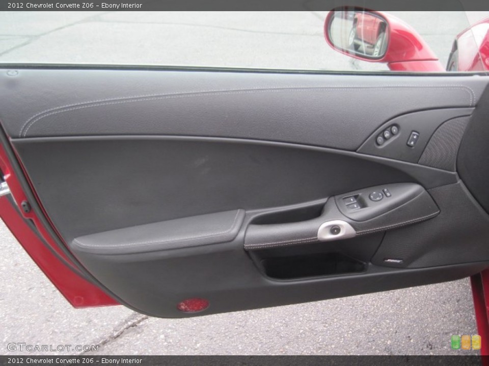Ebony Interior Door Panel for the 2012 Chevrolet Corvette Z06 #95117306