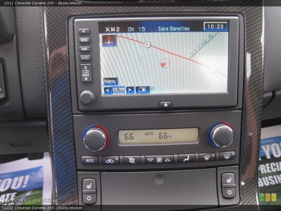 Ebony Interior Navigation for the 2012 Chevrolet Corvette Z06 #95117415