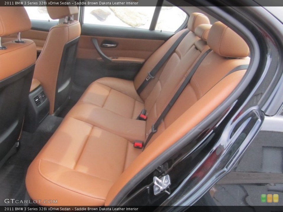 Saddle Brown Dakota Leather Interior Rear Seat for the 2011 BMW 3 Series 328i xDrive Sedan #95119154