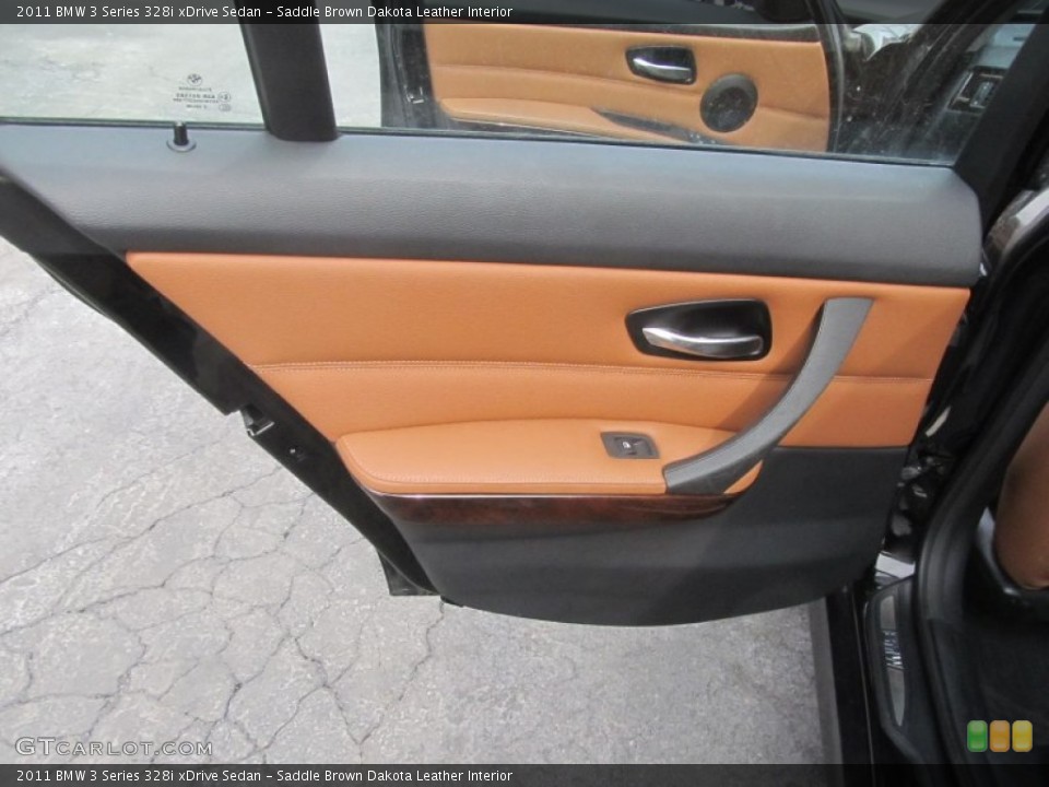 Saddle Brown Dakota Leather Interior Door Panel for the 2011 BMW 3 Series 328i xDrive Sedan #95119178