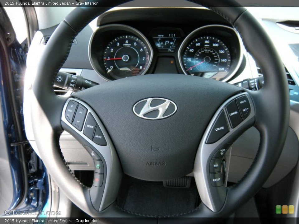 Gray Interior Steering Wheel for the 2015 Hyundai Elantra Limited Sedan #95119367