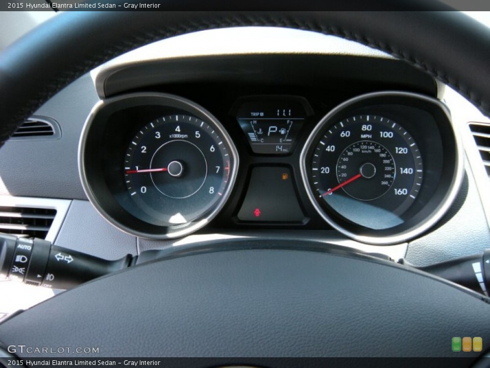 Gray Interior Gauges for the 2015 Hyundai Elantra Limited Sedan #95119385