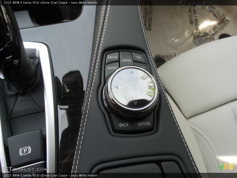 Ivory White Interior Controls for the 2015 BMW 6 Series 650i xDrive Gran Coupe #95121515