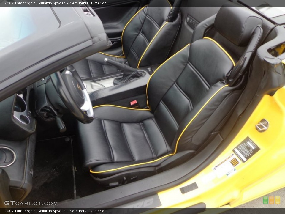 Nero Perseus Interior Front Seat for the 2007 Lamborghini Gallardo Spyder #95123687