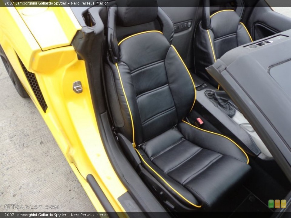 Nero Perseus Interior Front Seat for the 2007 Lamborghini Gallardo Spyder #95123783