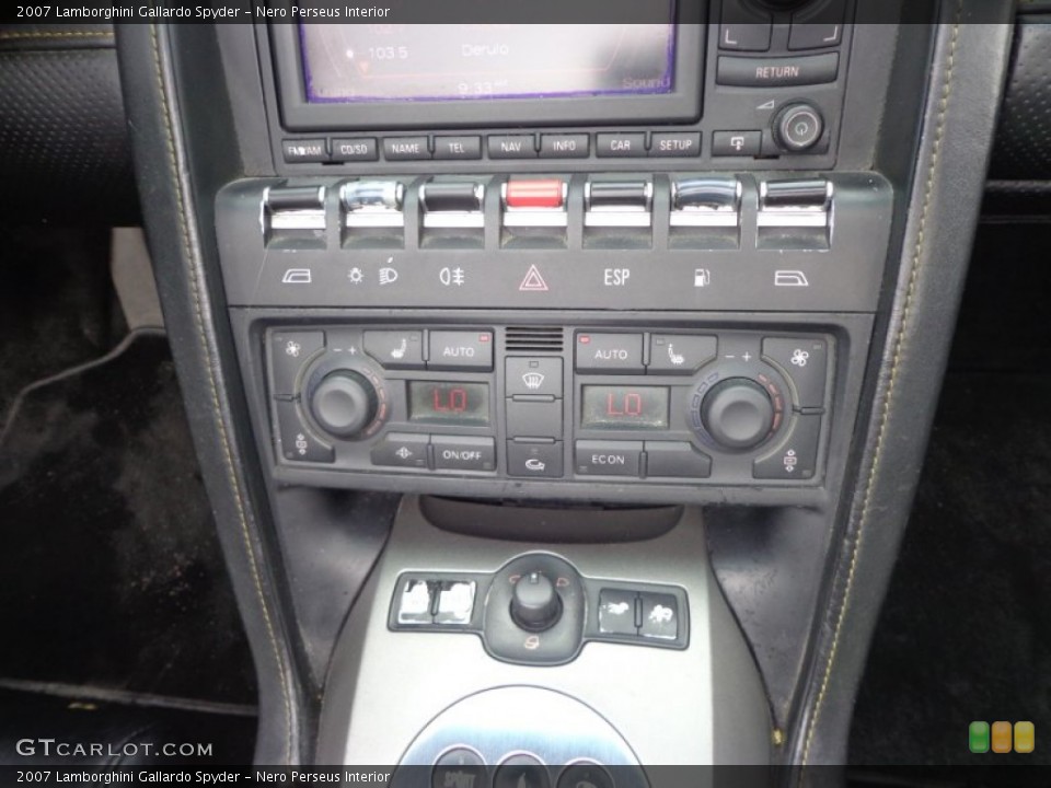 Nero Perseus Interior Controls for the 2007 Lamborghini Gallardo Spyder #95123884