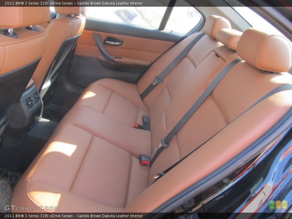 Saddle Brown Dakota Leather Interior Rear Seat for the 2011 BMW 3 Series 328i xDrive Sedan #95124431