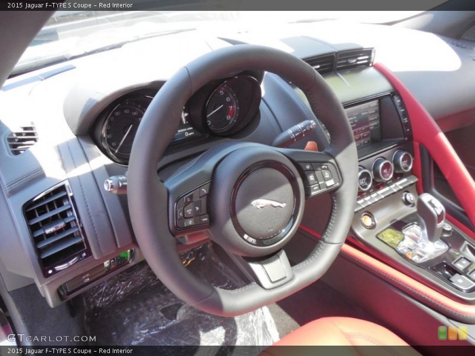 Red Interior Steering Wheel For The 2015 Jaguar F Type S