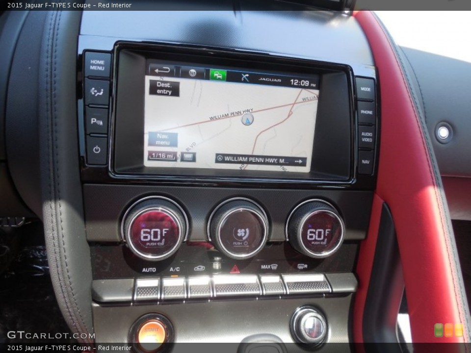 Red Interior Navigation for the 2015 Jaguar F-TYPE S Coupe #95125502