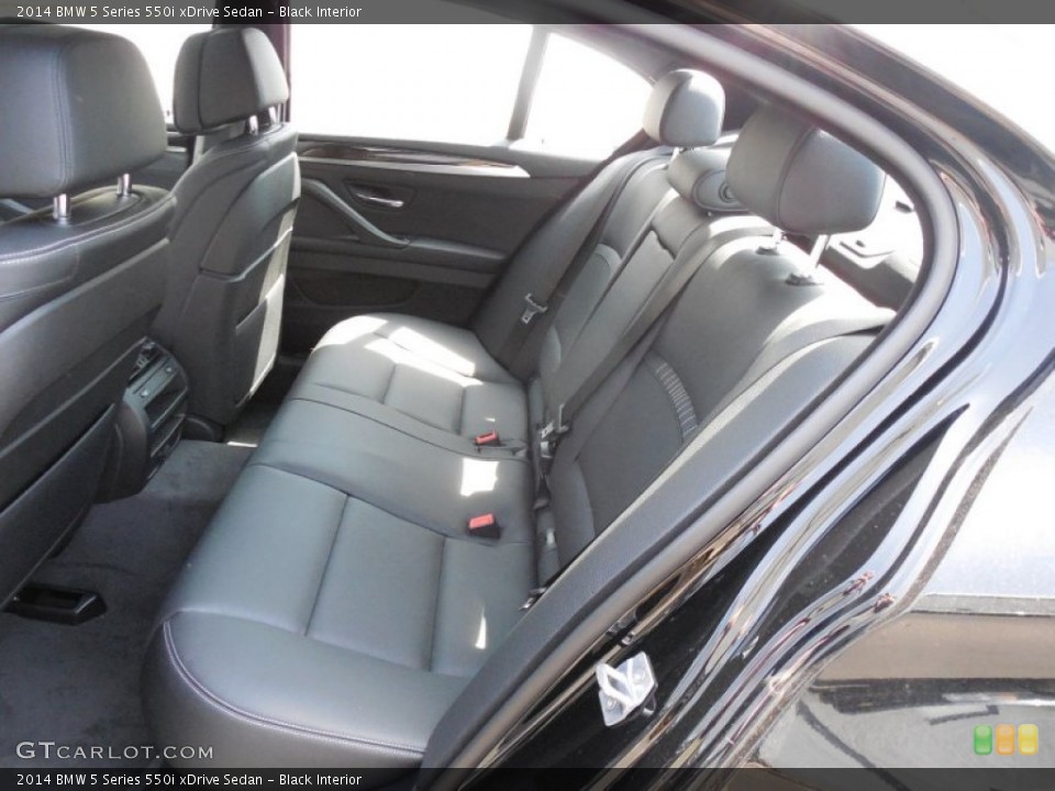 Black Interior Rear Seat for the 2014 BMW 5 Series 550i xDrive Sedan #95125917
