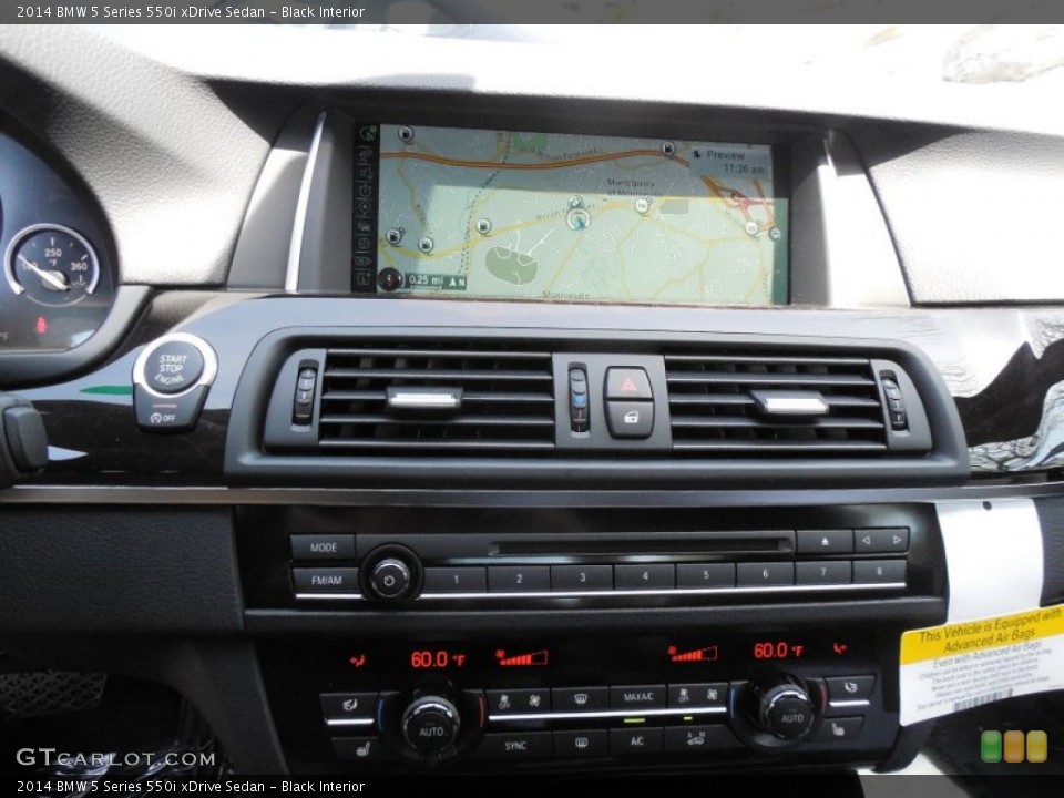 Black Interior Controls for the 2014 BMW 5 Series 550i xDrive Sedan #95126018
