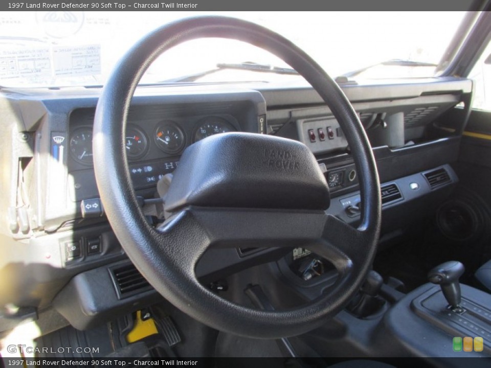 Charcoal Twill Interior Steering Wheel for the 1997 Land Rover Defender 90 Soft Top #95130068