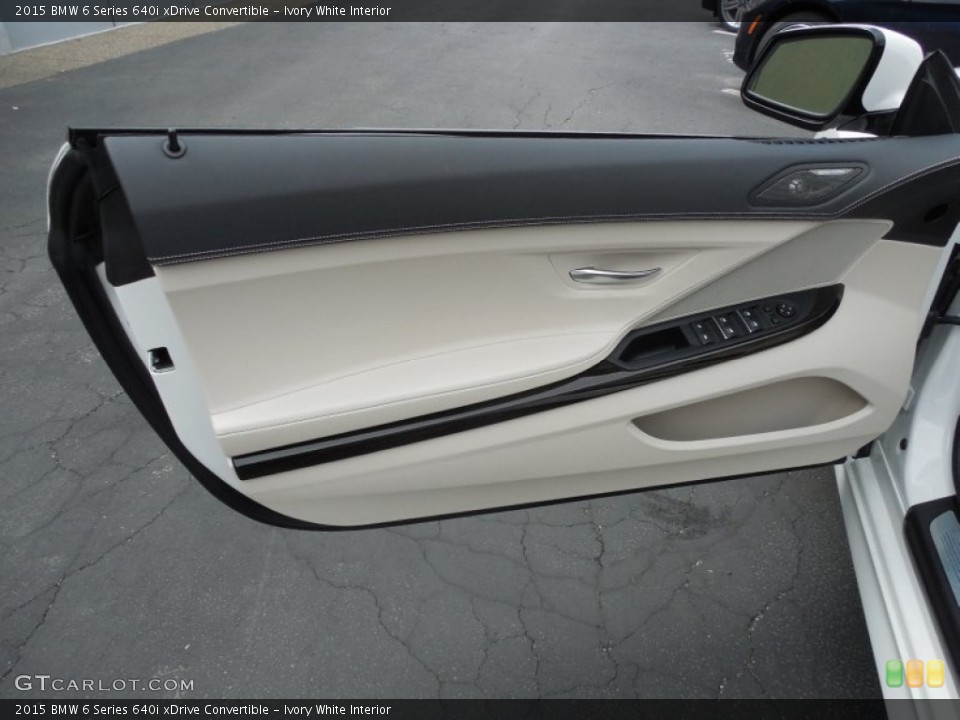 Ivory White Interior Door Panel for the 2015 BMW 6 Series 640i xDrive Convertible #95130839