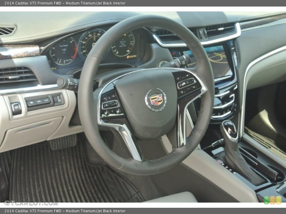 Medium Titanium/Jet Black Interior Steering Wheel for the 2014 Cadillac XTS Premium FWD #95131646