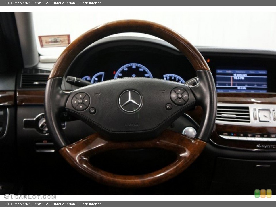 Black Interior Steering Wheel for the 2010 Mercedes-Benz S 550 4Matic Sedan #95132306