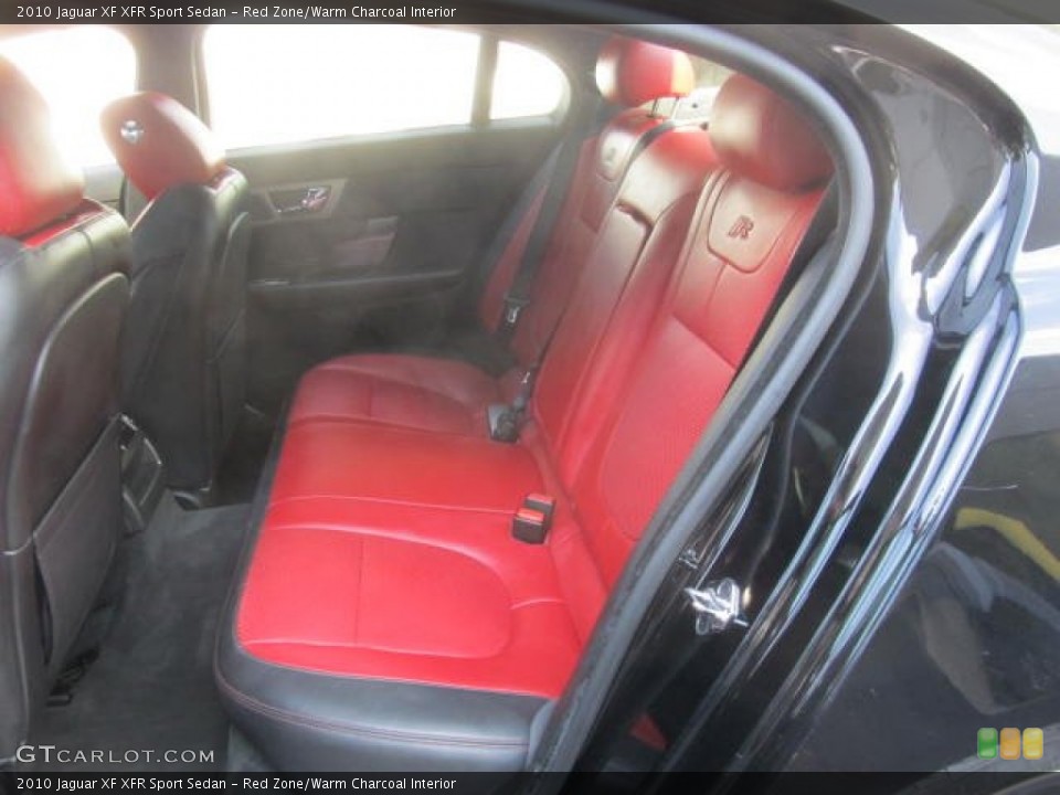 Red Zone/Warm Charcoal 2010 Jaguar XF Interiors
