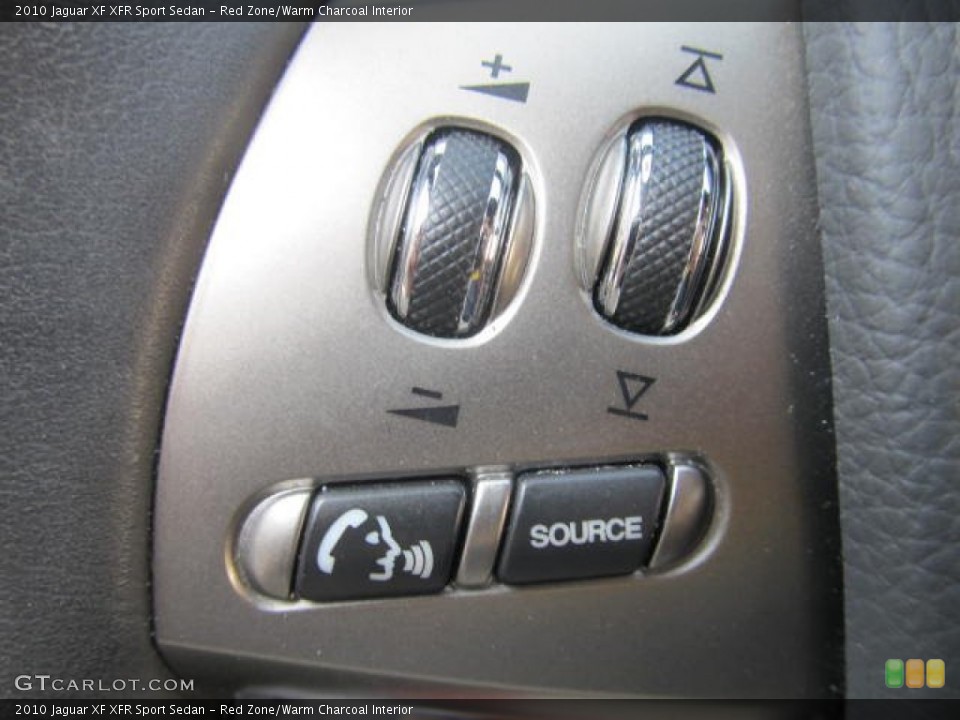 Red Zone/Warm Charcoal Interior Controls for the 2010 Jaguar XF XFR Sport Sedan #95132494