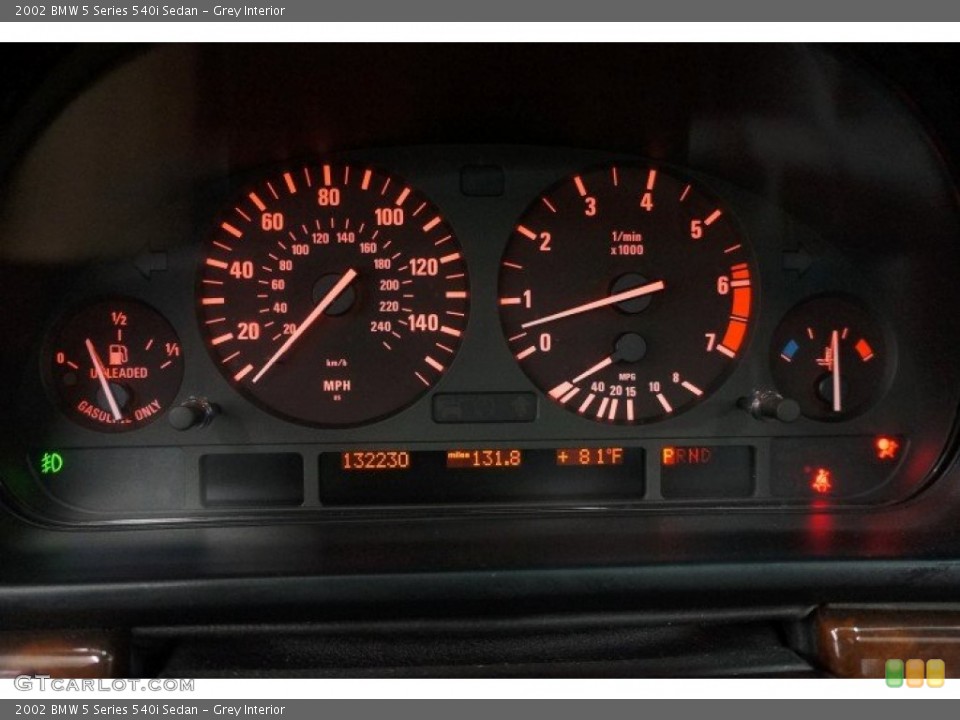 Grey Interior Gauges for the 2002 BMW 5 Series 540i Sedan #95136521