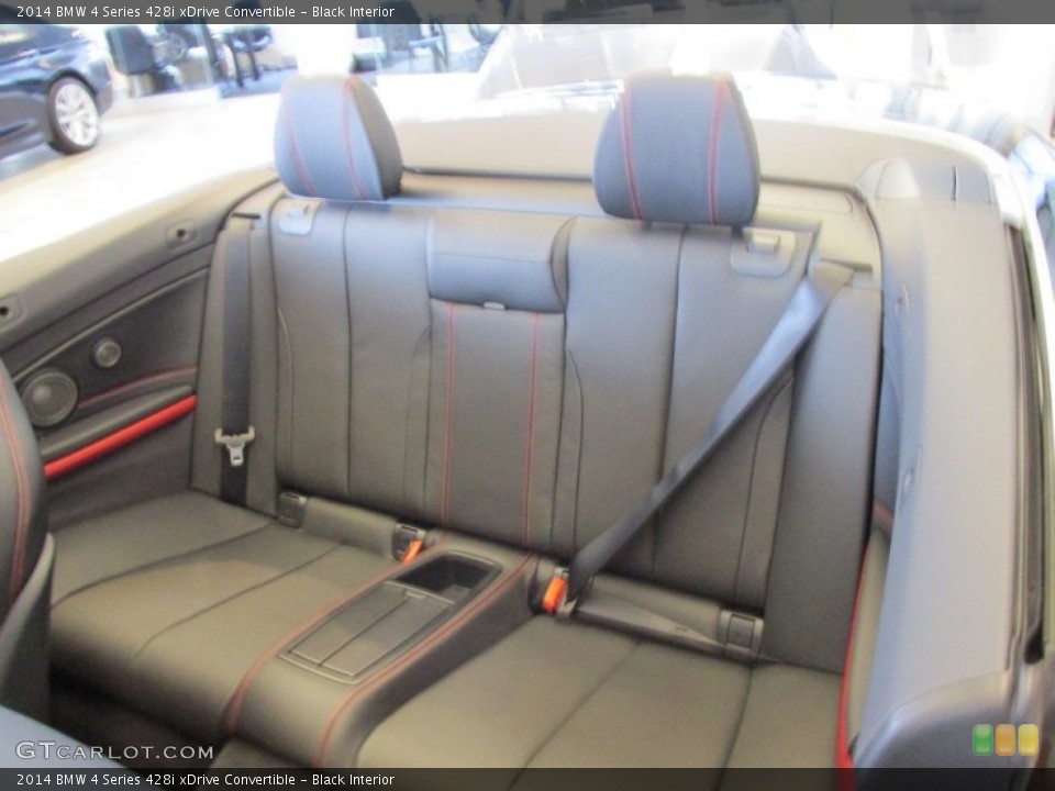 Black Interior Rear Seat for the 2014 BMW 4 Series 428i xDrive Convertible #95141519