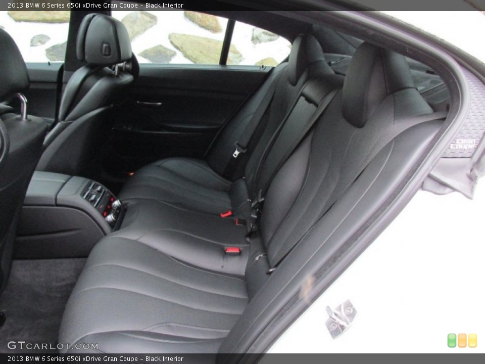 Black Interior Rear Seat for the 2013 BMW 6 Series 650i xDrive Gran Coupe #95142678