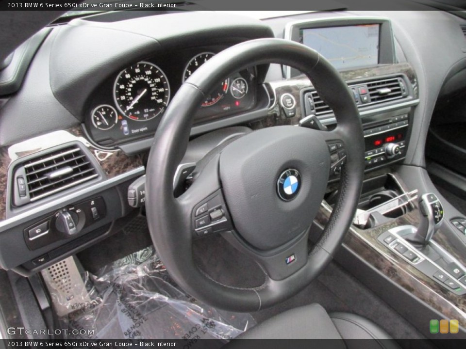 Black Interior Steering Wheel for the 2013 BMW 6 Series 650i xDrive Gran Coupe #95142701