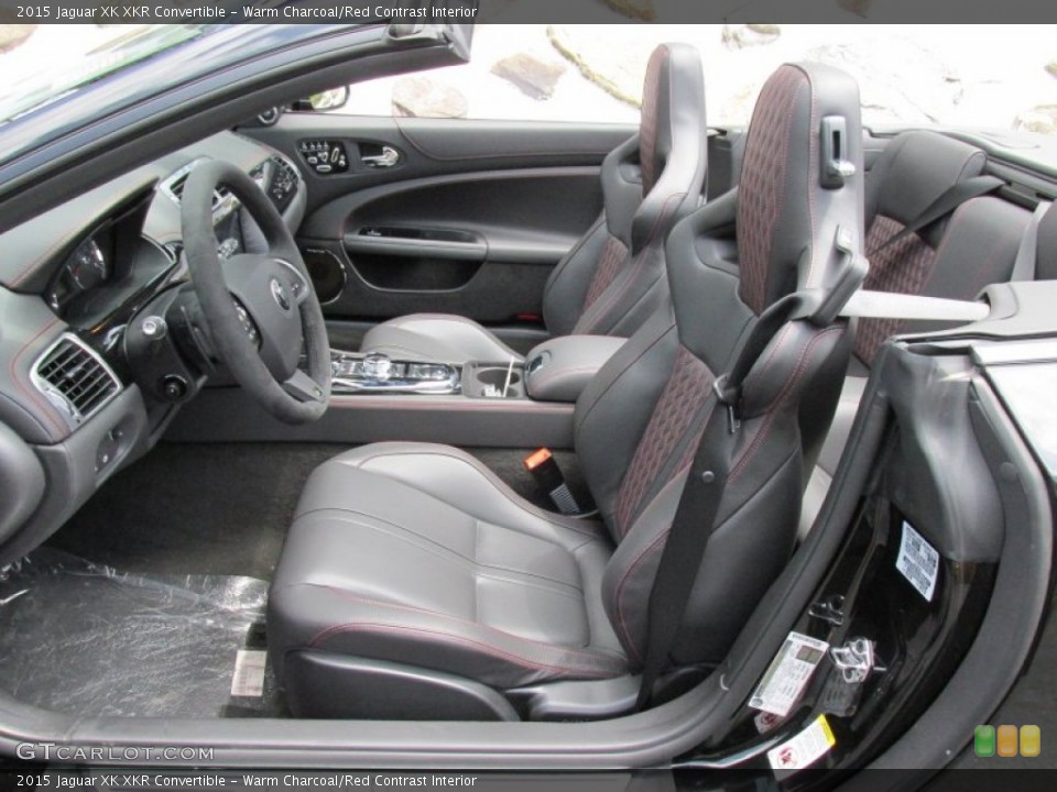 Warm Charcoal/Red Contrast Interior Photo for the 2015 Jaguar XK XKR Convertible #95143616