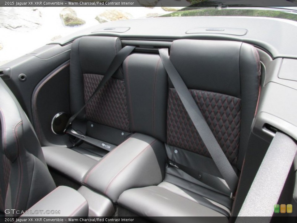 Warm Charcoal/Red Contrast Interior Rear Seat for the 2015 Jaguar XK XKR Convertible #95143640