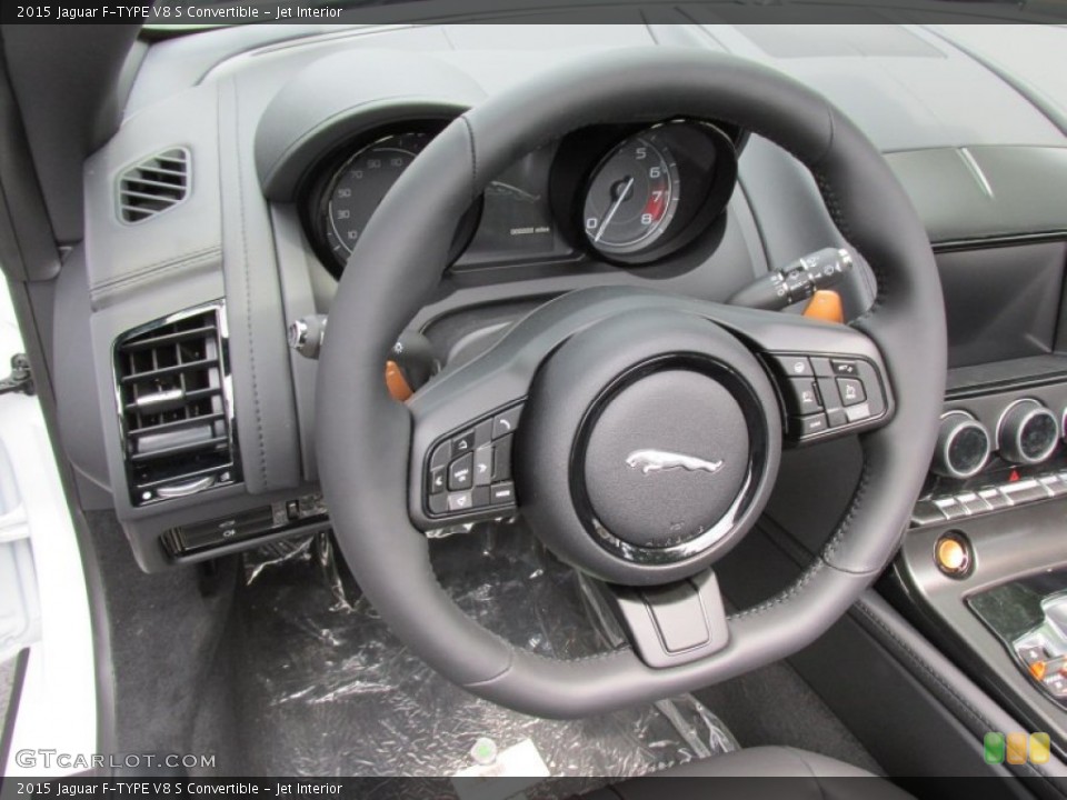 Jet Interior Steering Wheel for the 2015 Jaguar F-TYPE V8 S Convertible #95144150
