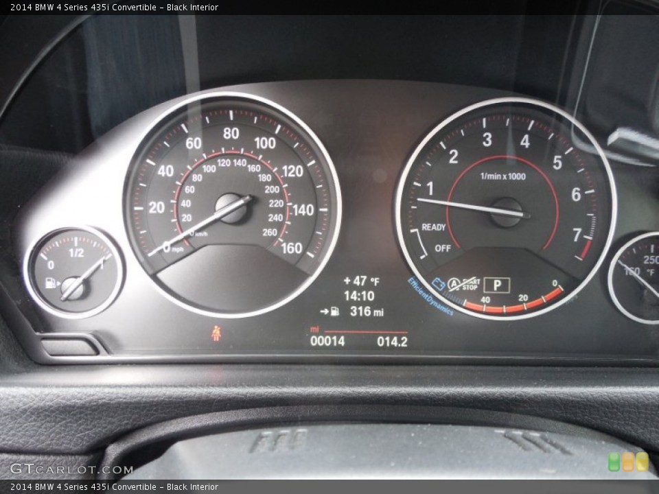 Black Interior Gauges for the 2014 BMW 4 Series 435i Convertible #95146349