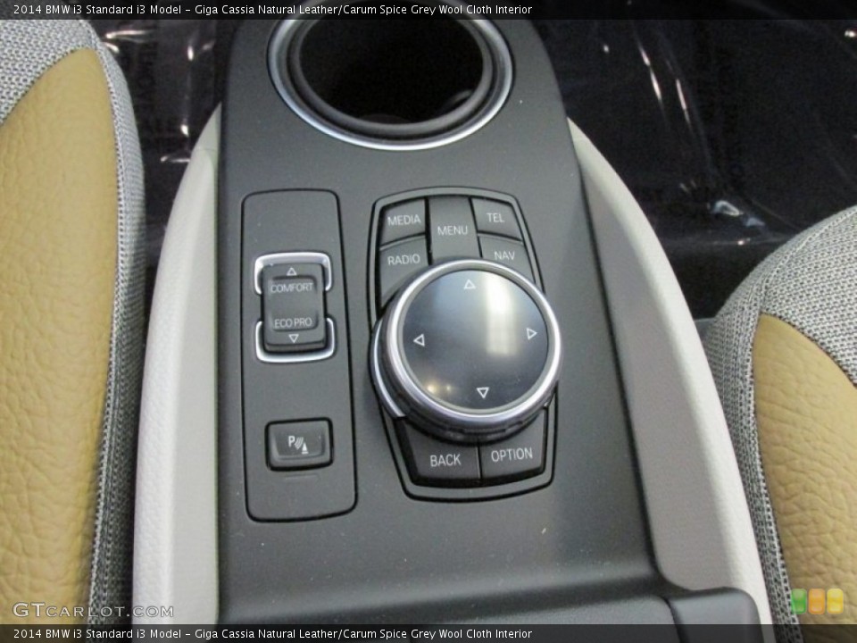 Giga Cassia Natural Leather/Carum Spice Grey Wool Cloth Interior Controls for the 2014 BMW i3  #95146601