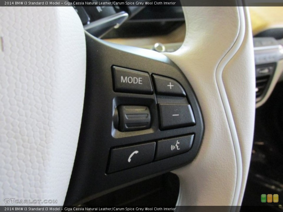 Giga Cassia Natural Leather/Carum Spice Grey Wool Cloth Interior Controls for the 2014 BMW i3  #95146625