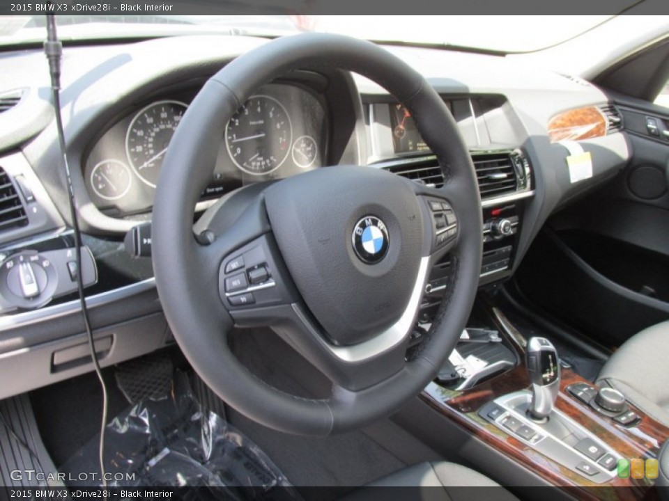 Black Interior Steering Wheel for the 2015 BMW X3 xDrive28i #95149193