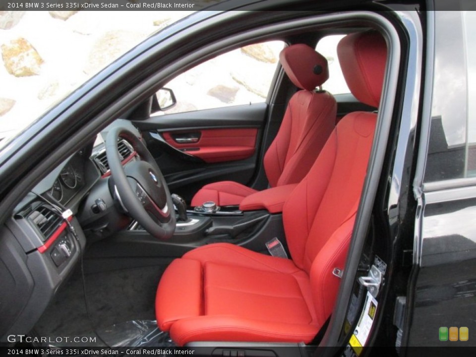 Coral Red/Black Interior Photo for the 2014 BMW 3 Series 335i xDrive Sedan #95150471